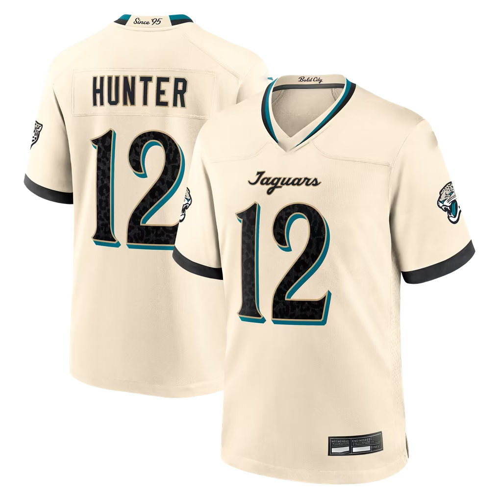 Ndoa J.Jaguars #12 Travis Hunter Natural 2026 Rivalries Collection Game Stitched Jerseys