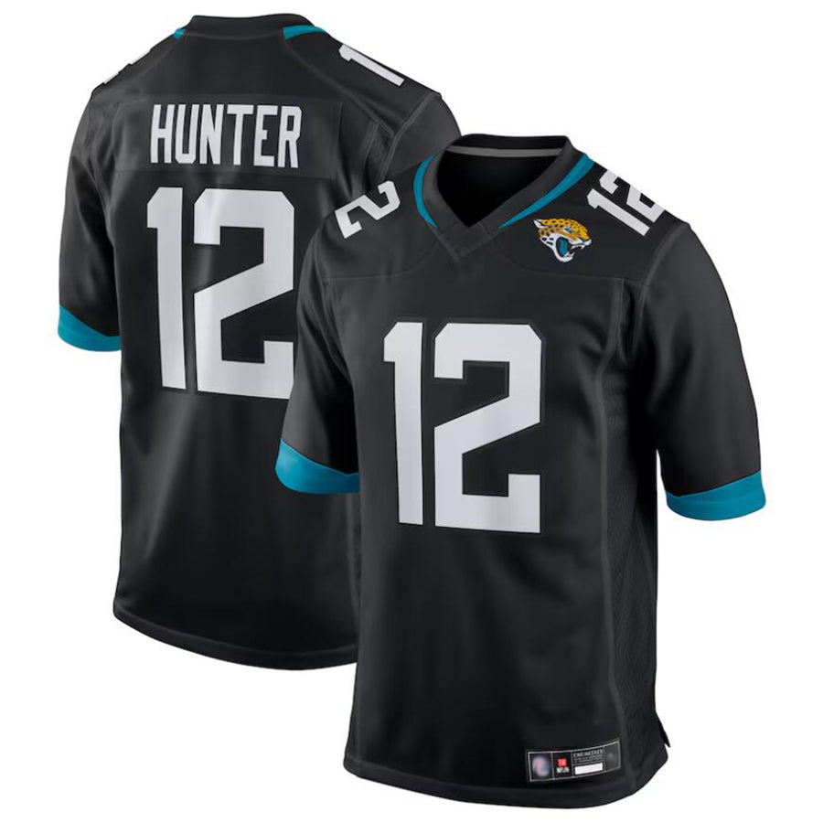 Ndoa J.Jaguars #12 Travis Hunter Player Black Replica Game Stitched Jerseys