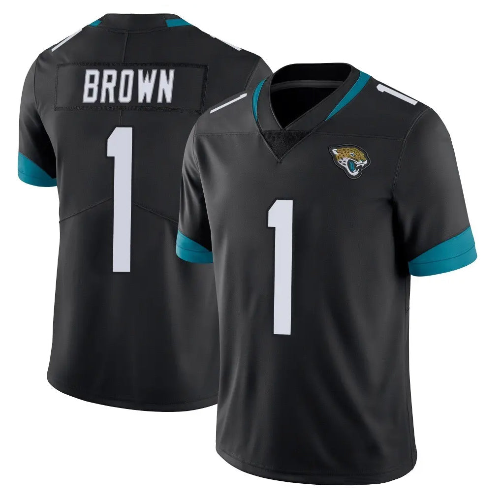 Ndoa J.Jaguars #1 Montaric Brown Player Black Vapor Untouchable Limited Home Game Stitched Jerseys