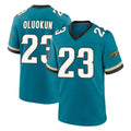 Ndoa J.Jaguars #23 Foyesade Oluokun Player Teal Prowler Throwback Limited Home Game Stitched Jerseys