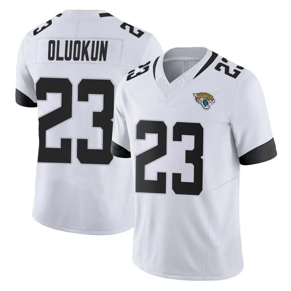 Ndoa J.Jaguars #23 Foyesade Oluokun Player White Vapor F.U.S.E. Limited Home Game Stitched Jerseys