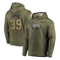 Ndoa J.Jaguars #39 Cam Little Player Olive Salute to Service Pullover Hoodies Home Game Stitched Jerseys