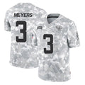 Ndoa J.Jaguars #3 Jakobi Meyers Player Arctic Camo Salute To Service Limited Game Stitched Jerseys