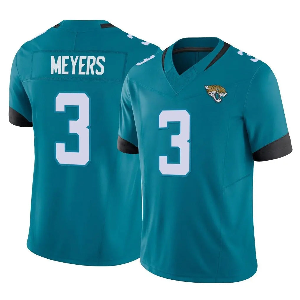 Ndoa J.Jaguars #3 Jakobi Meyers Player Teal Vapor F.U.S.E. Limited Home Game Stitched Jerseys