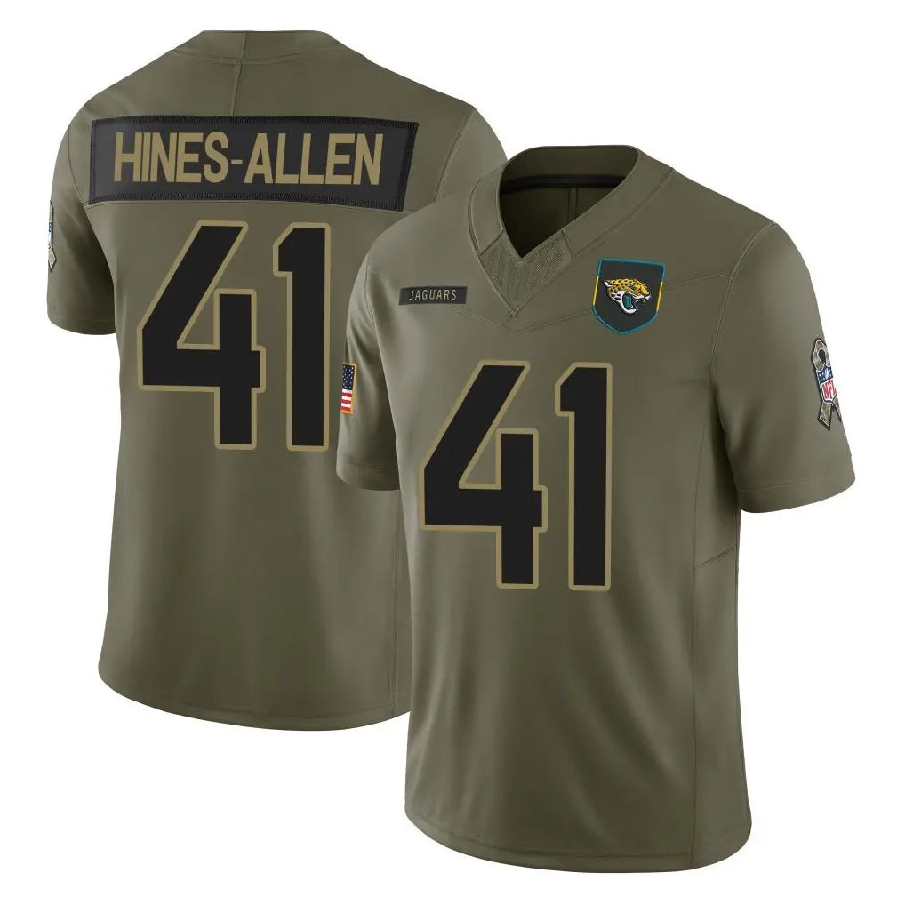 Ndoa J.Jaguars #41 Josh Hines-Allen Player Olive 2025 Salute To Service Limited Game Stitched Jerseys