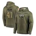 Ndoa J.Jaguars #41 Josh Hines-Allen Player Olive Salute to Service Pullover Hoodies Home Game Stitched Jerseys