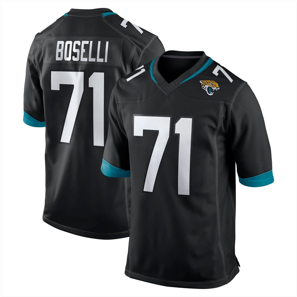 Ndoa J.Jaguars #71 Tony Boselli?Player Black Home Game Stitched Jerseys