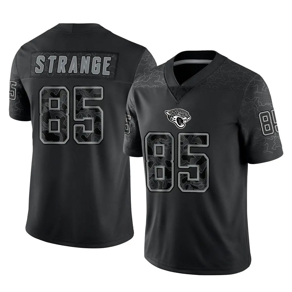Ndoa J.Jaguars #85 Brenton Strange Player Black Reflective Limited Game Stitched Jerseys