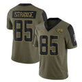 Ndoa J.Jaguars #85 Brenton Strange Player Olive Salute To Service Limited Game Stitched Jerseys
