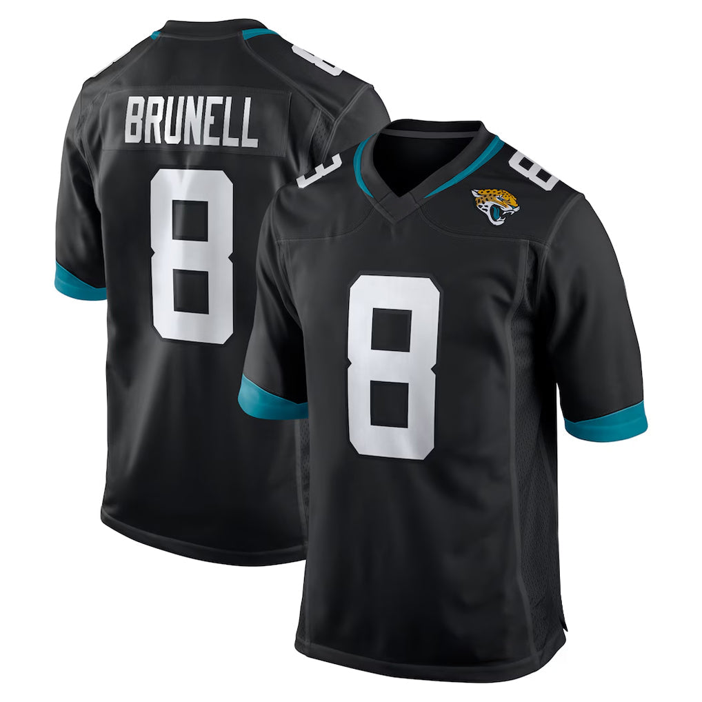Ndoa J.Jaguars #8 Mark Brunell?Player Black Home Game Stitched Jerseys