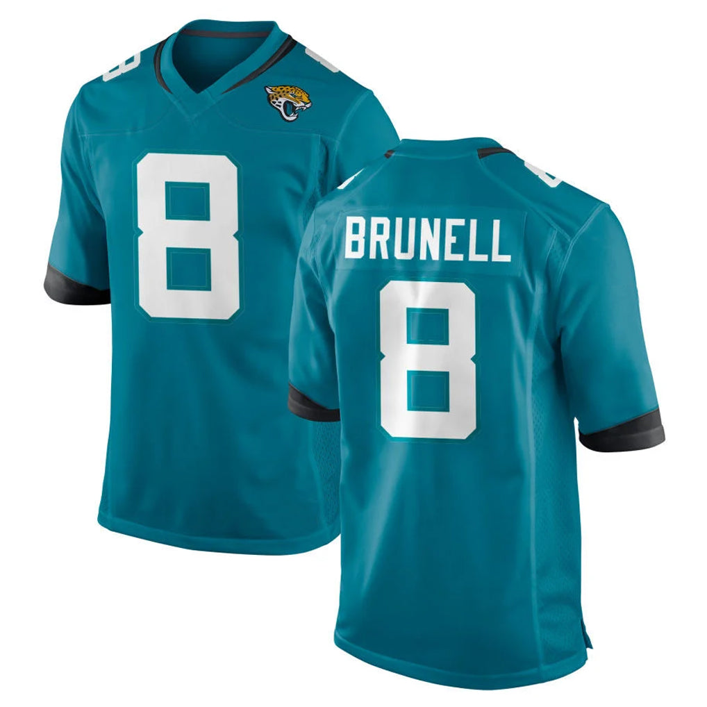 Ndoa J.Jaguars #8 Mark Brunell?Player Teal Home Game Stitched Jerseys