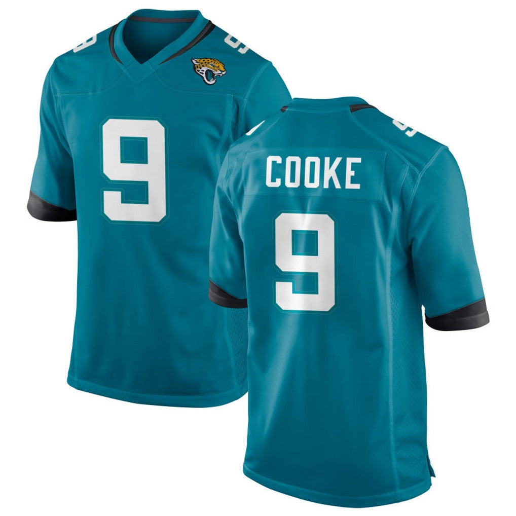 Ndoa J.Jaguars #9 Logan Cooke Player Teal Home Game Stitched Jerseys