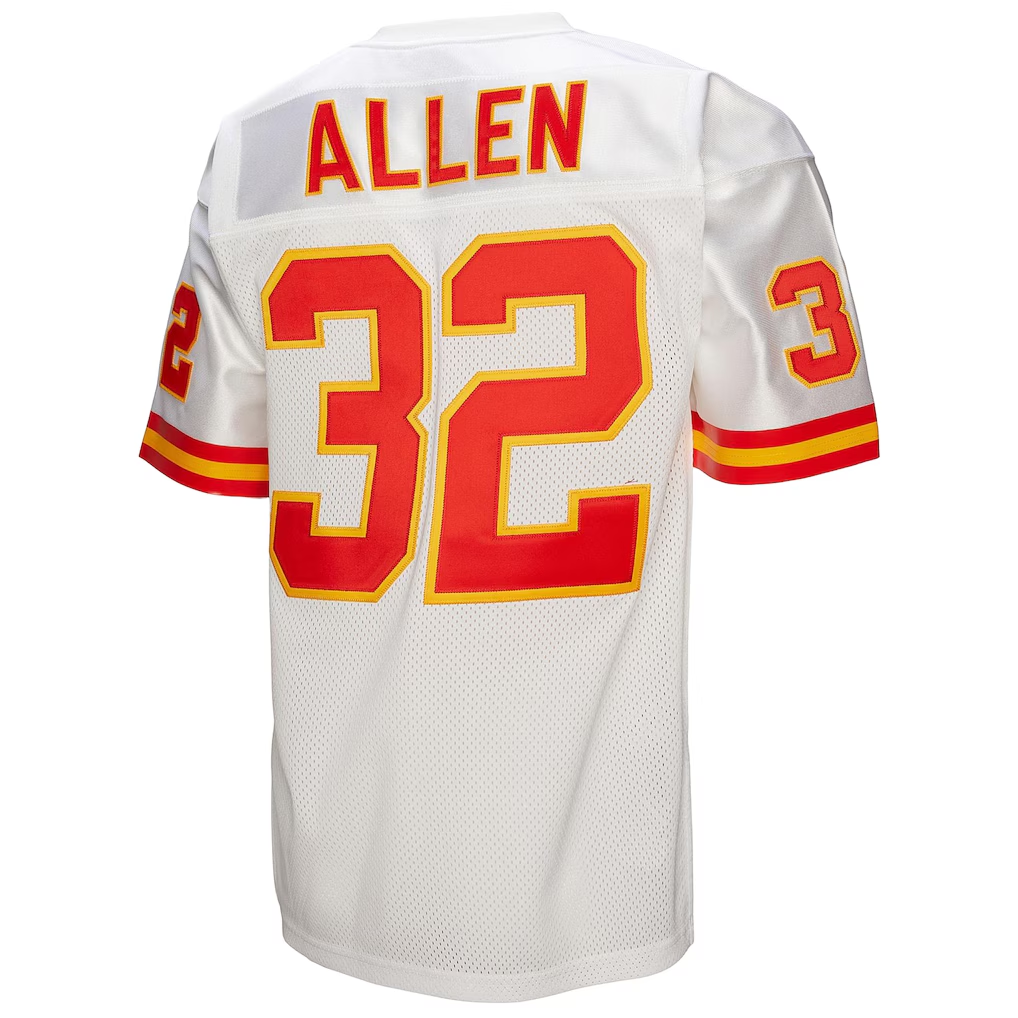 Ndoa KC.Chiefs 1994 #32 Marcus Allen Mitchell & Ness White Authentic Throwback Retired Player Jersey