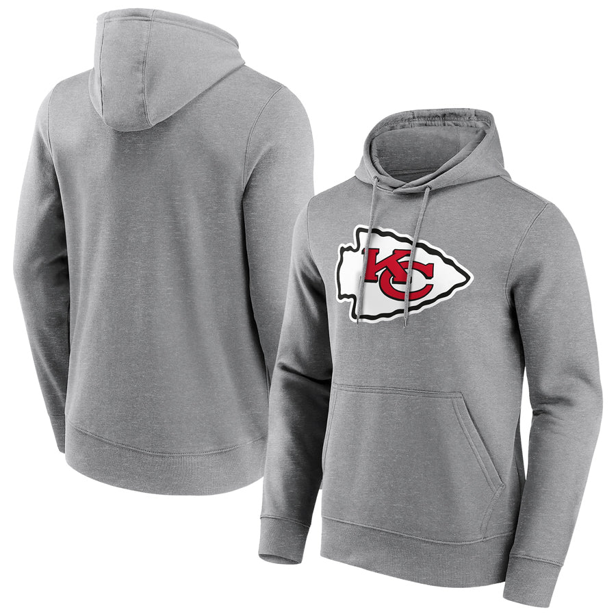 Ndoa KC.Chiefs Blank Player Gray Pullover Hoodie Stitched Jerseys