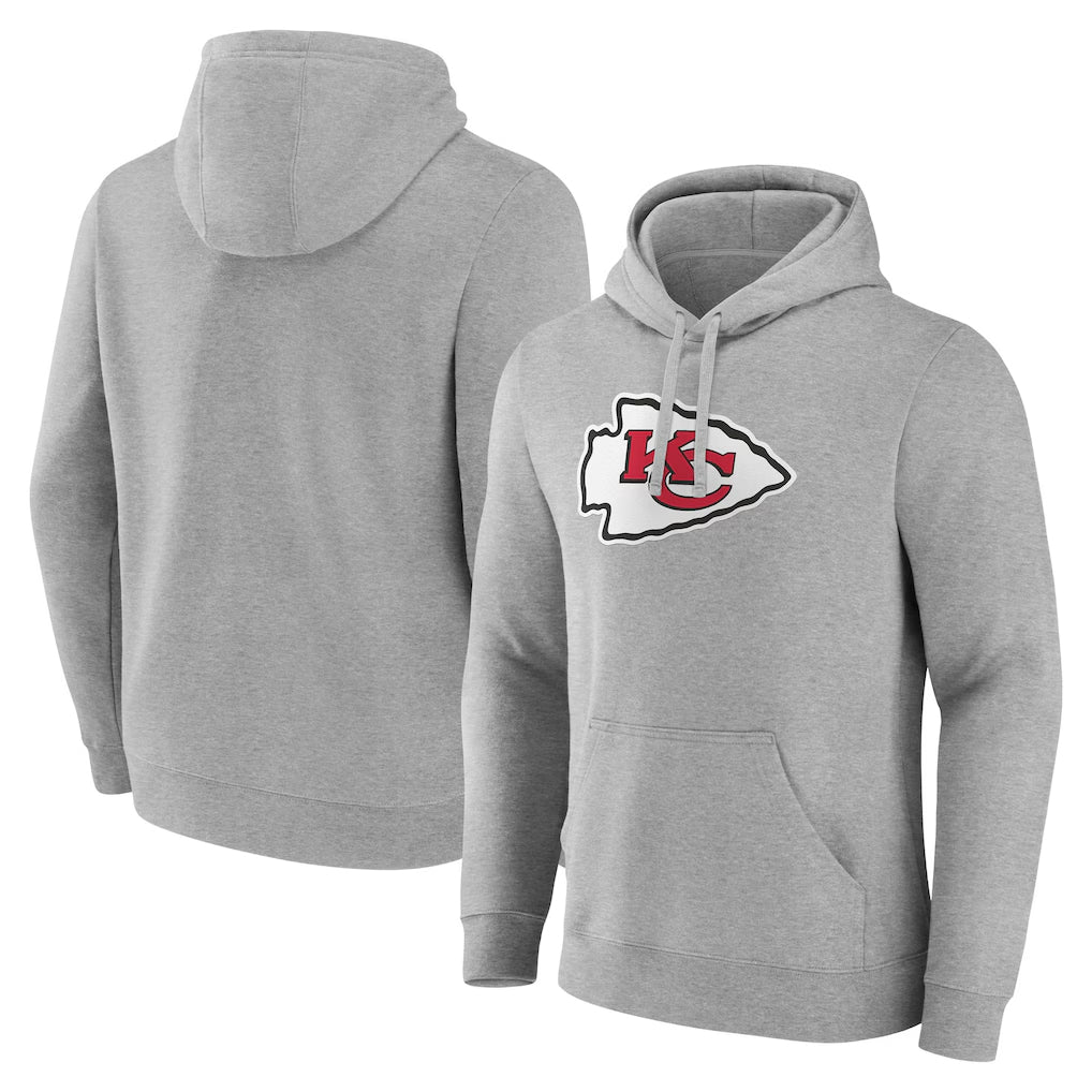 Ndoa KC.Chiefs Gray Pullover Hoodies Limited Blank Player Stitched Jerseys