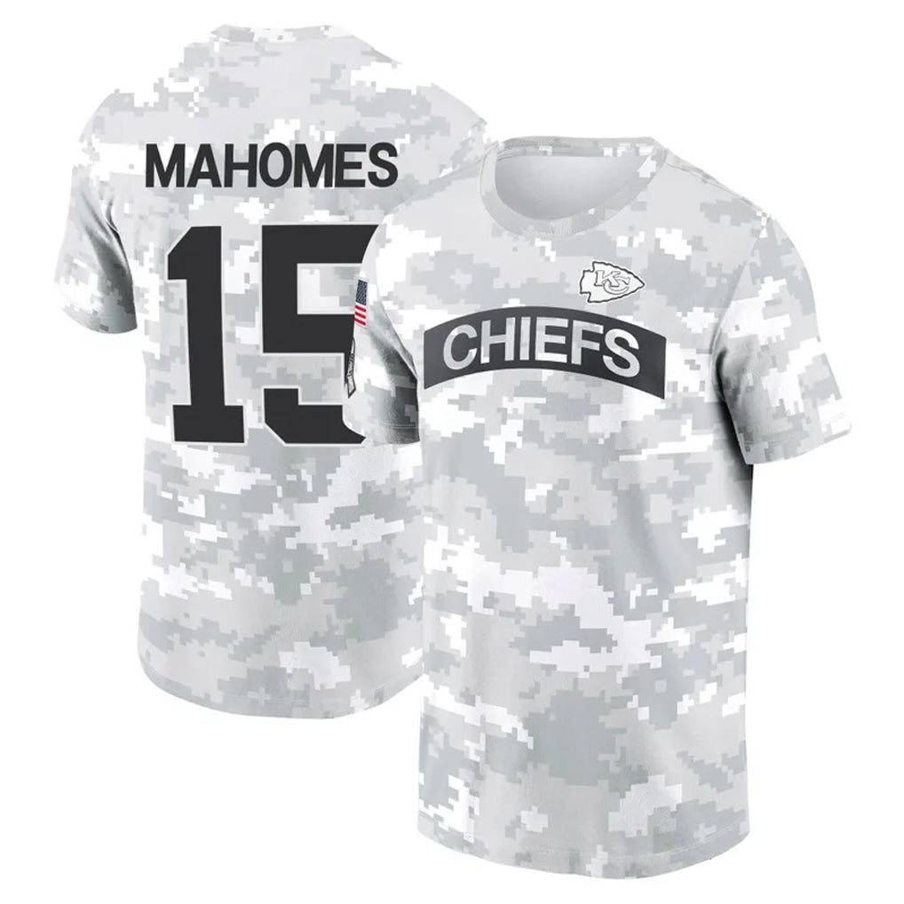 Ndoa KC.Chiefs #15 Patrick Mahomes Player Salute to Service Hoodies & T-Shirts Stitched Jerseys