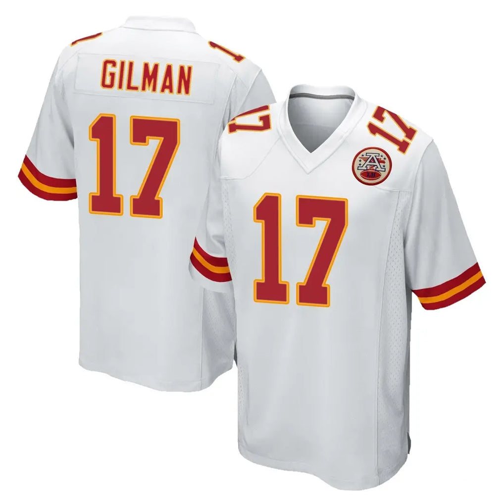 Ndoa KC.Chiefs #17 Alohi Gilman Player White Home Game Stitched Jerseys