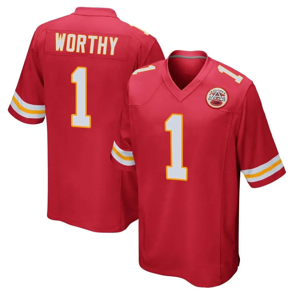 Ndoa KC.Chiefs #1 Xavier Worthy Player Red Home Game Stitched Jerseys