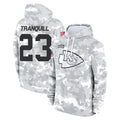 Ndoa KC.Chiefs #23 Drue Tranquill Player Arctic Camo Salute to Service Hoodies Limited Game Stitched Jerseys