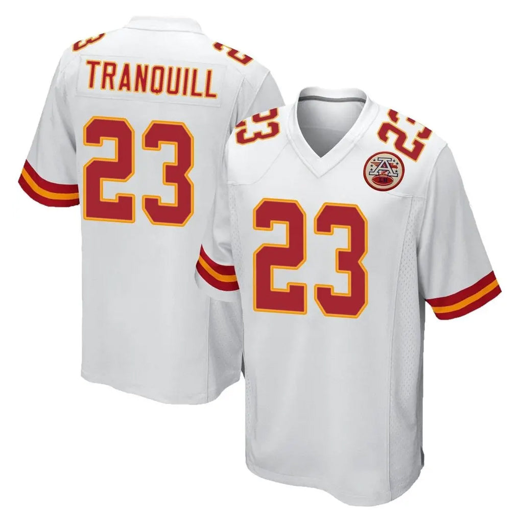 Ndoa KC.Chiefs #23 Drue Tranquill Player White Home Game Stitched Jerseys