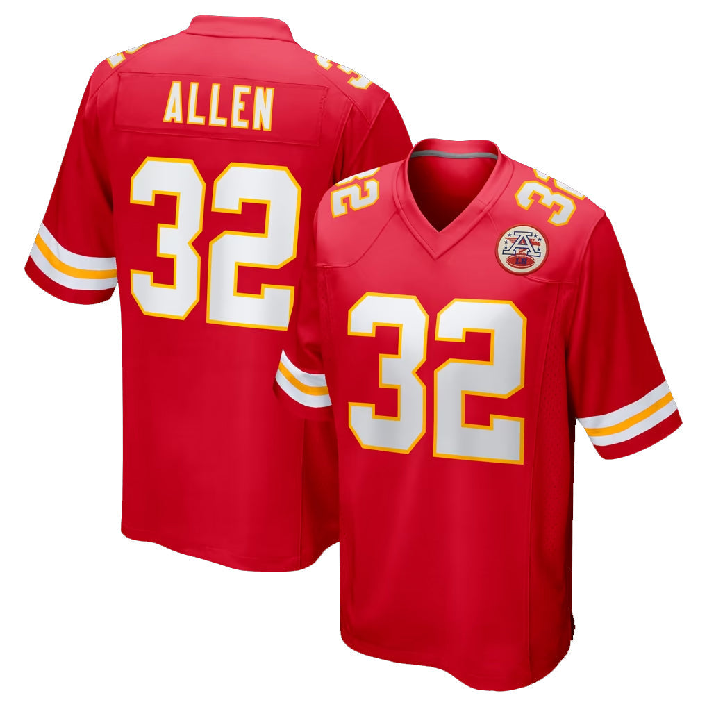 Ndoa KC.Chiefs #32 Marcus Allen Player Red Home Game Stitched Jerseys