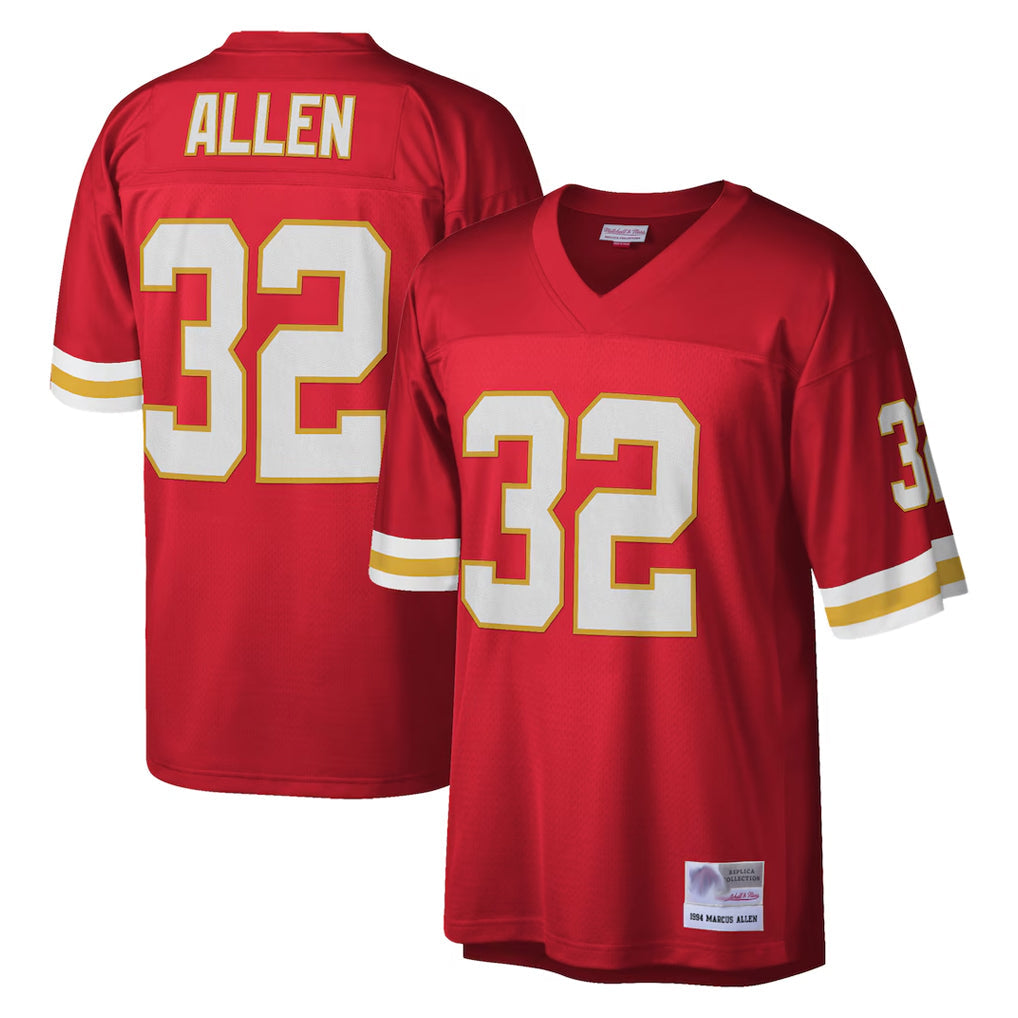Ndoa KC.Chiefs #32 Marcus Allen Player Red Mitchell & Ness Legacy Replica Stitched Jerseys