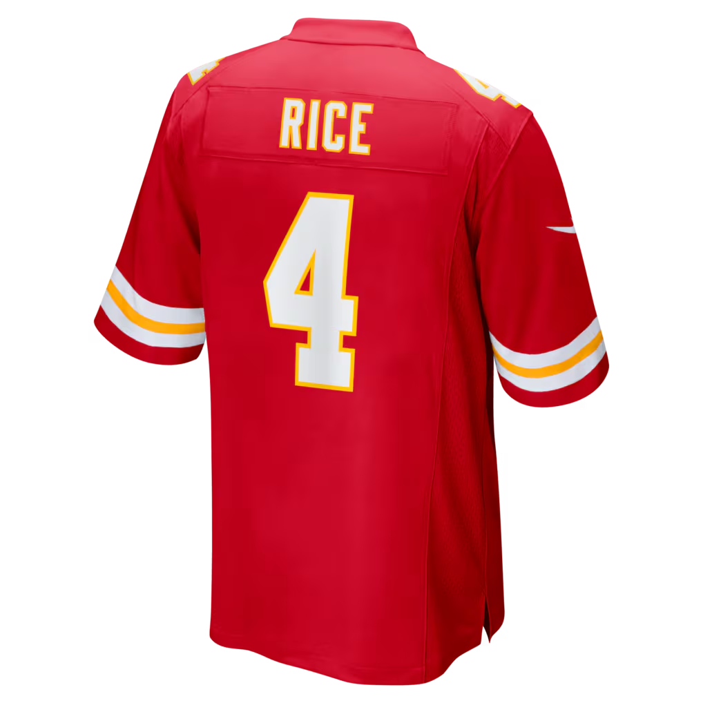 Ndoa KC.Chiefs #4 Rashee Rice Red Game Stitched Jerseys