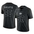 Ndoa KC.Chiefs #56 George Karlaftis Player Black Limited Reflective Game Stitched Jerseys