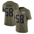 Ndoa KC.Chiefs #58 Derrick Thomas Player Olive Salute To Service Limited Stitched Jerseys