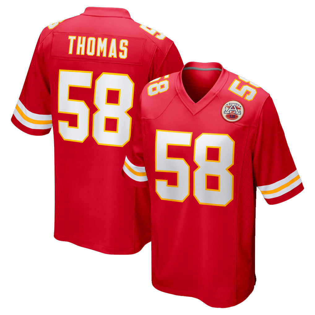 Ndoa KC.Chiefs #58 Derrick Thomas Player Red Home Game Stitched Jerseys