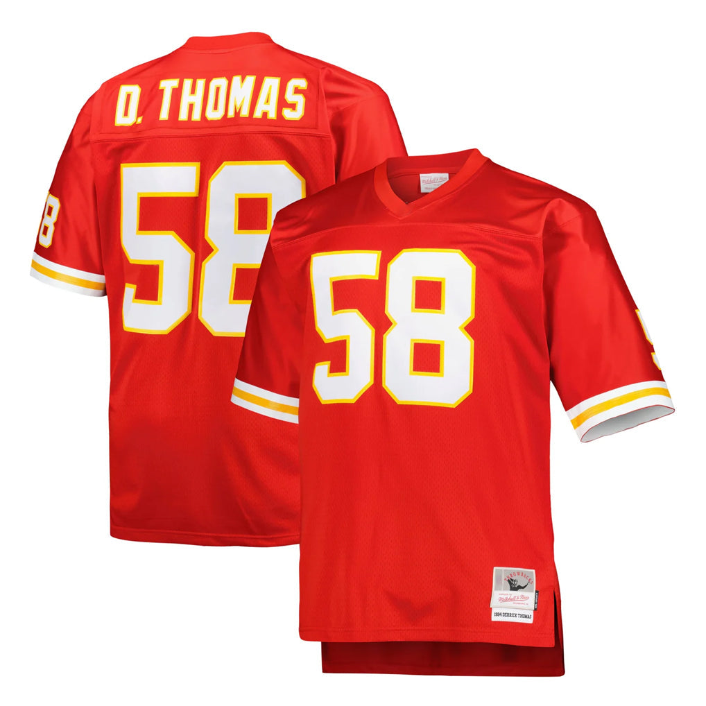 Ndoa KC.Chiefs #58 Derrick Thomas Player Red Mitchell & Ness 1994 Throwback Retired Stitched Jerseys