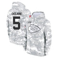 Ndoa KC.Chiefs #5 Mansoor Delane Player Arctic Camo Salute to Service Hoodies Limited Game Stitched Jerseys