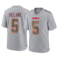 Ndoa KC.Chiefs #5 Mansoor Delane Player Gray Atmosphere Fashion Game Stitched Jerseys