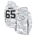 Ndoa KC.Chiefs #65 Trey Smith Player Arctic Camo Salute to Service Hoodies Limited Game Stitched Jerseys