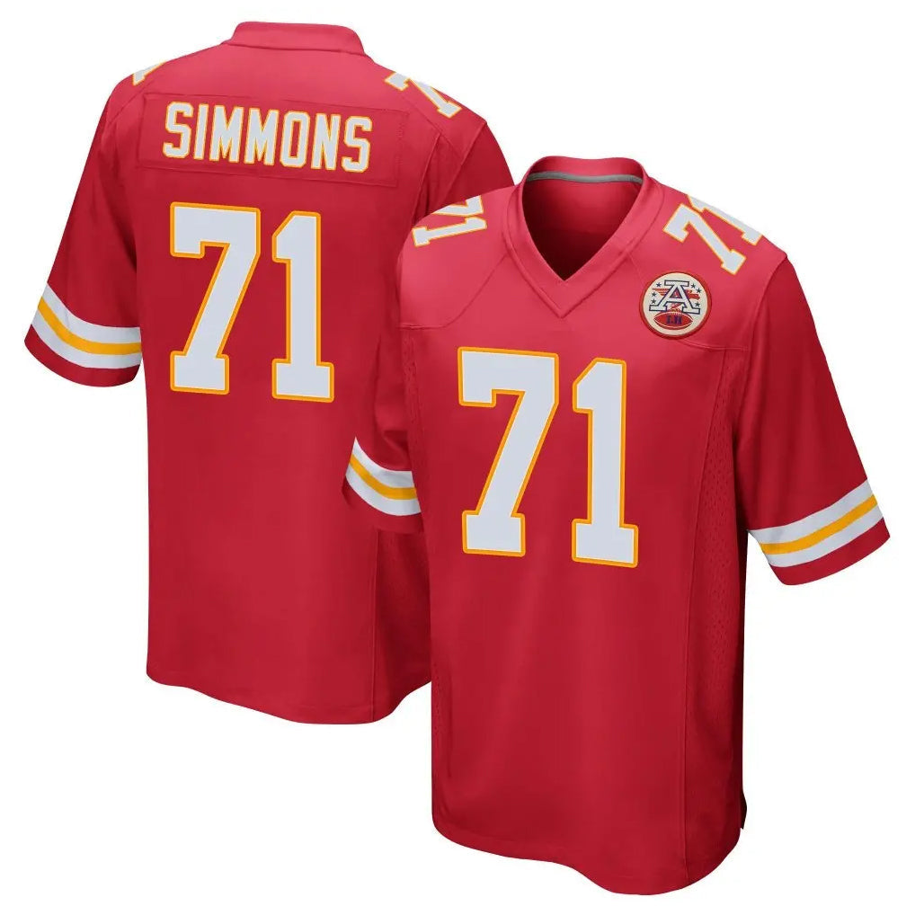 Ndoa KC.Chiefs #71 Josh Simmons Player Red Home Game Stitched Jerseys