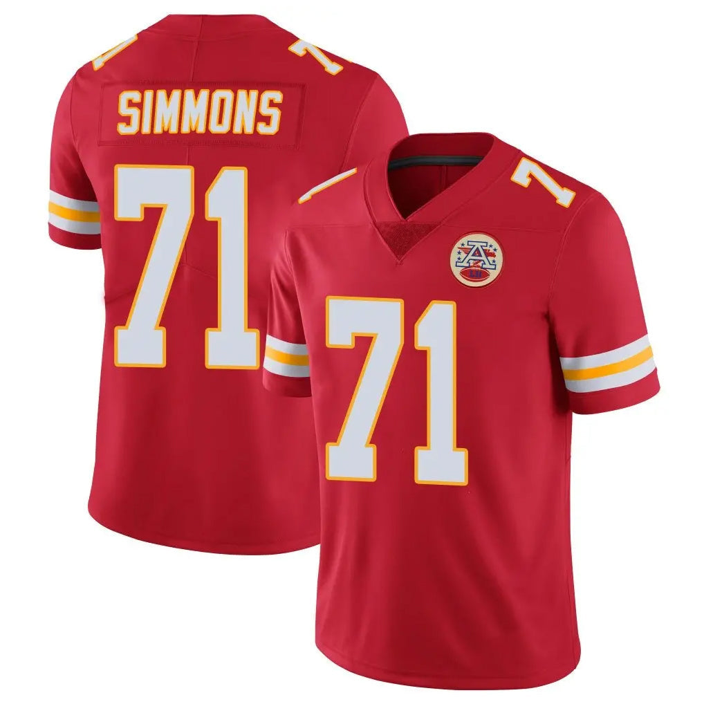 Ndoa KC.Chiefs #71 Josh Simmons Player Red Limited Vapor Untouchable Home Game Stitched Jerseys