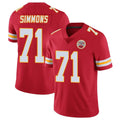 Ndoa KC.Chiefs #71 Josh Simmons Player Red Limited Vapor Untouchable Home Game Stitched Jerseys