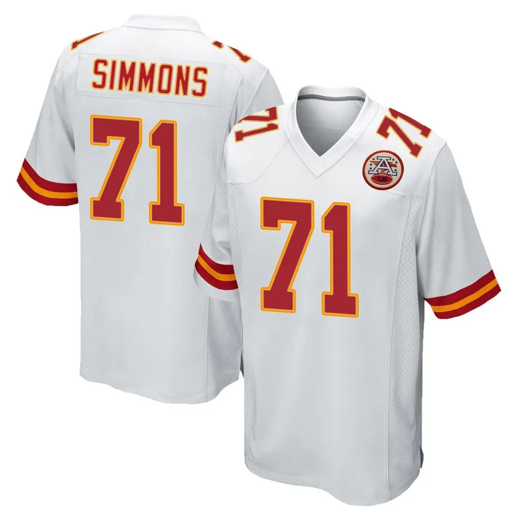 Ndoa KC.Chiefs #71 Josh Simmons Player White Home Game Stitched Jerseys