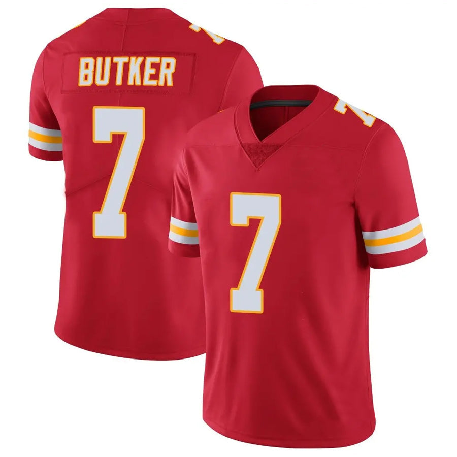 Ndoa KC.Chiefs #7 Harrison Butker Player Red Vapor Limited Stitched Jerseys