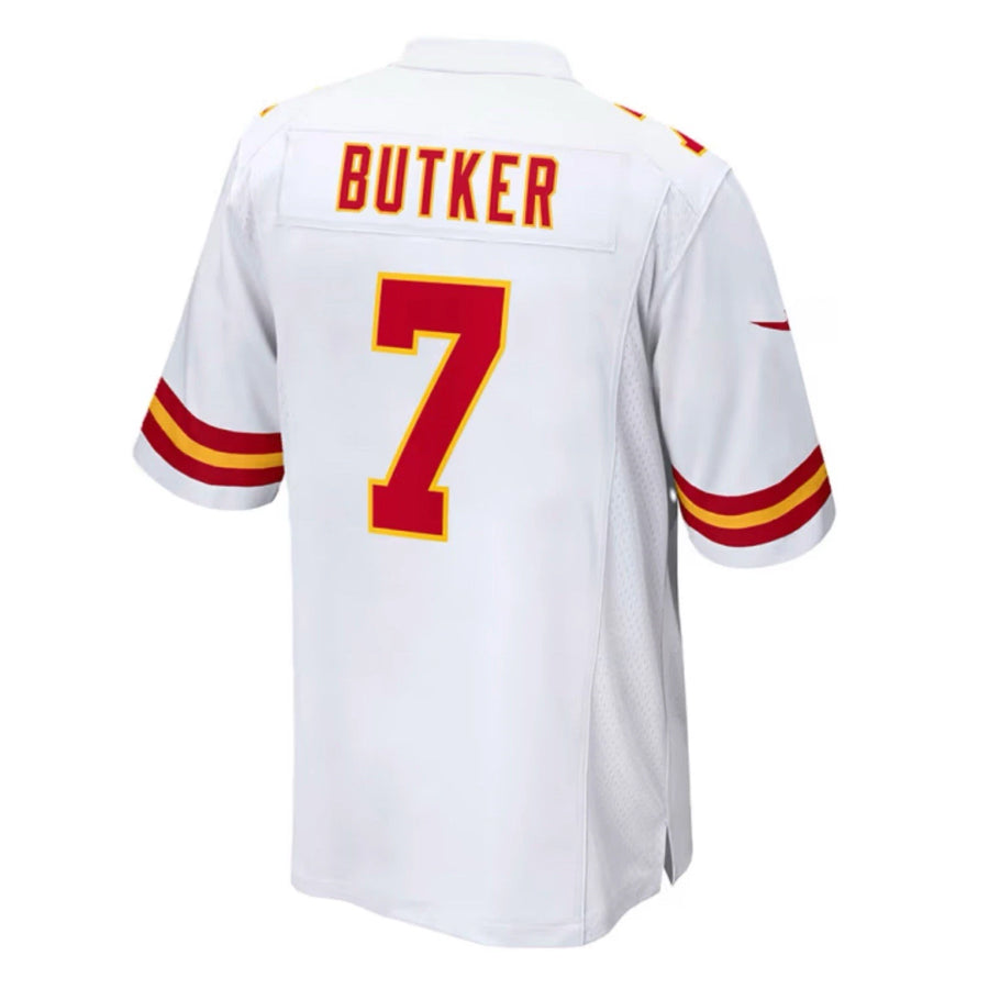 Ndoa KC.Chiefs #7 Harrison Butker Player White Home Game Stitched Jerseys