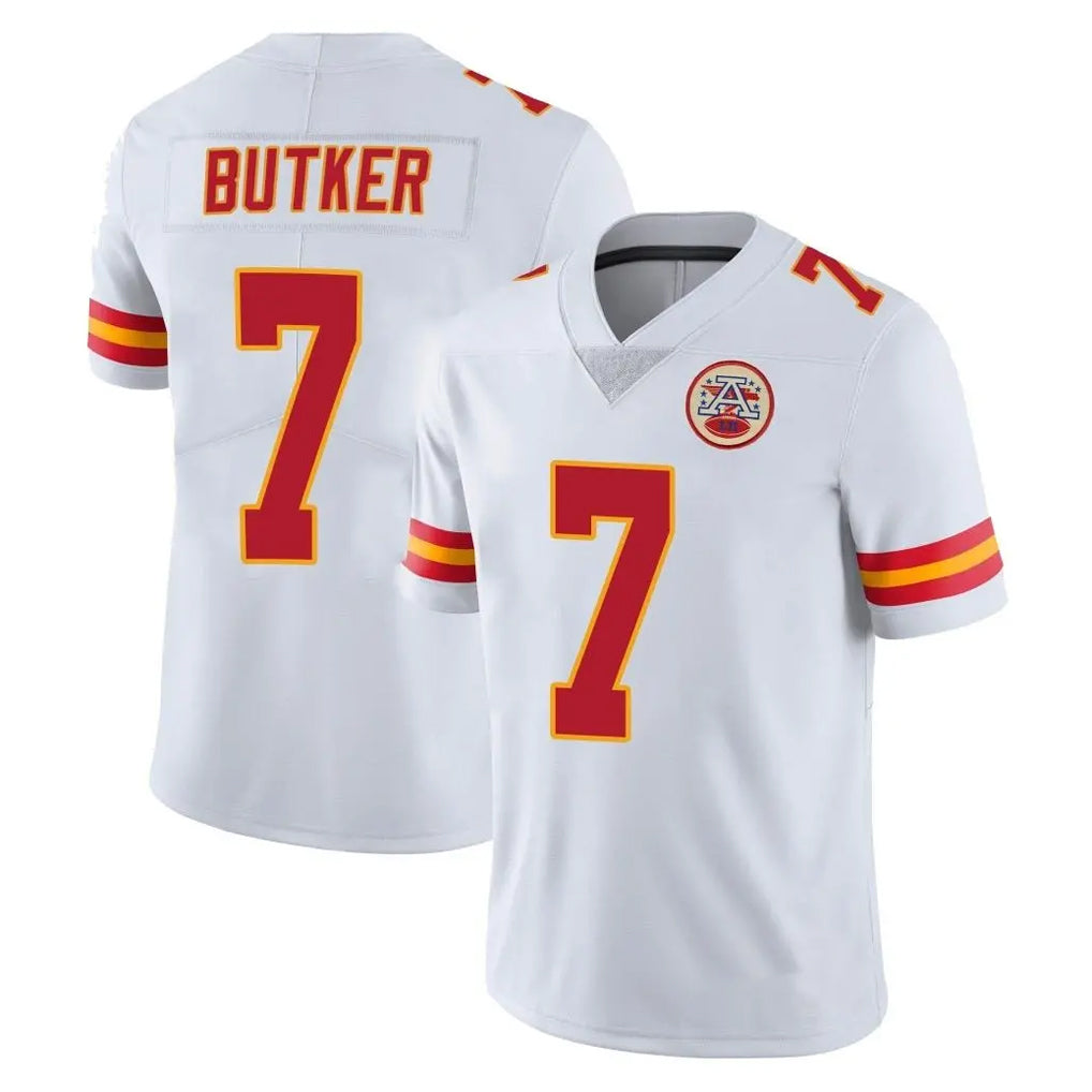 Ndoa KC.Chiefs #7 Harrison Butker Player White Limited Vapor Untouchable Home Game Stitched Jerseys