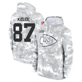Ndoa KC.Chiefs #87 Travis Kelce Player Arctic Camo Salute to Service Hoodies Stitched Jerseys