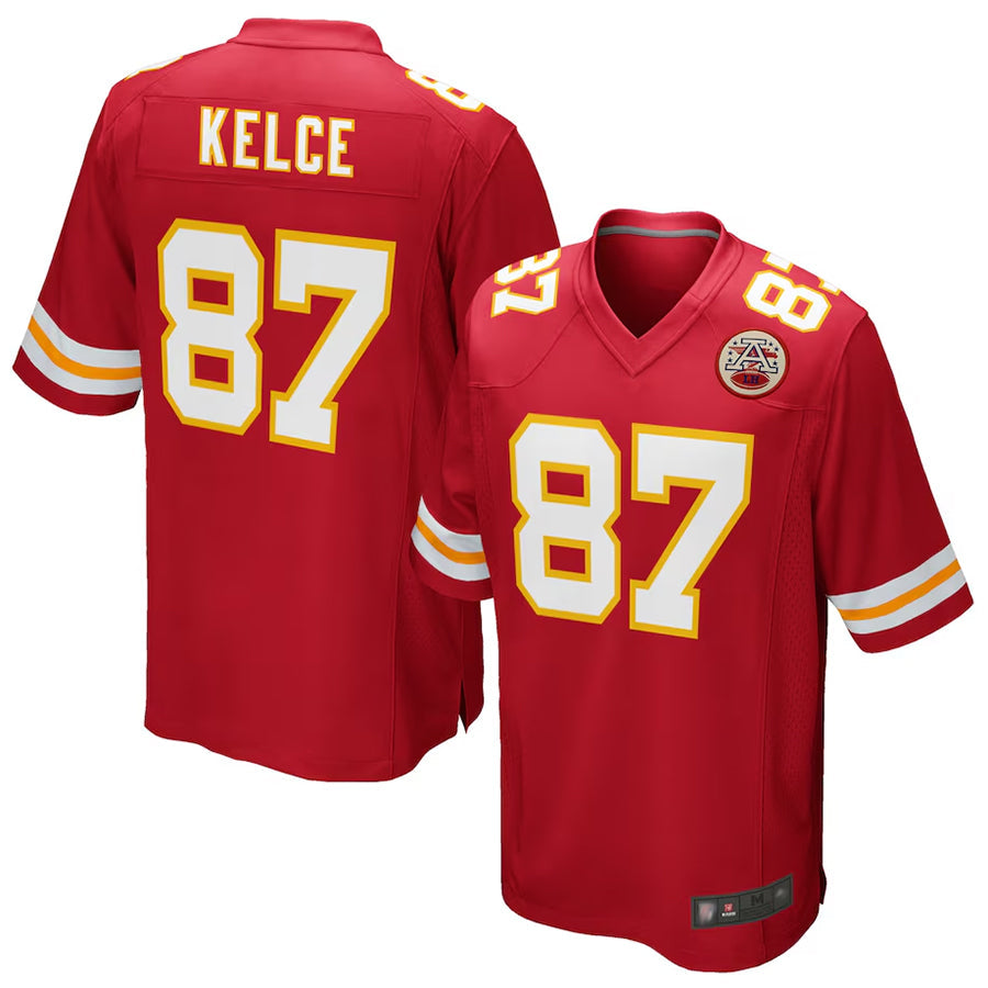 Ndoa KC.Chiefs #87 Travis Kelce Player Red Team Color Game Stitched Jerseys