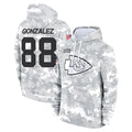 Ndoa KC.Chiefs #88 Tony Gonzalez Player Arctic Camo Salute to Service Hoodies Limited Game Stitched Jerseys