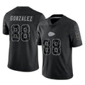 Ndoa KC.Chiefs #88 Tony Gonzalez Player Black Limited Reflective Game Stitched Jerseys