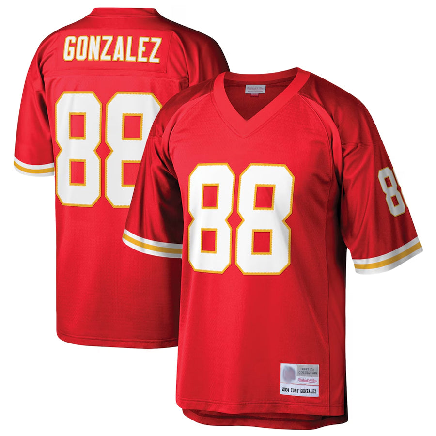 Ndoa KC.Chiefs #88 Tony Gonzalez Player Mitchell & Ness Red Legacy Football Jerseys
