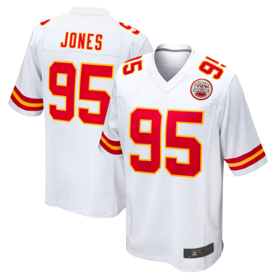 Ndoa KC.Chiefs #95 Chris Jones Player White Home Game Stitched Jersey