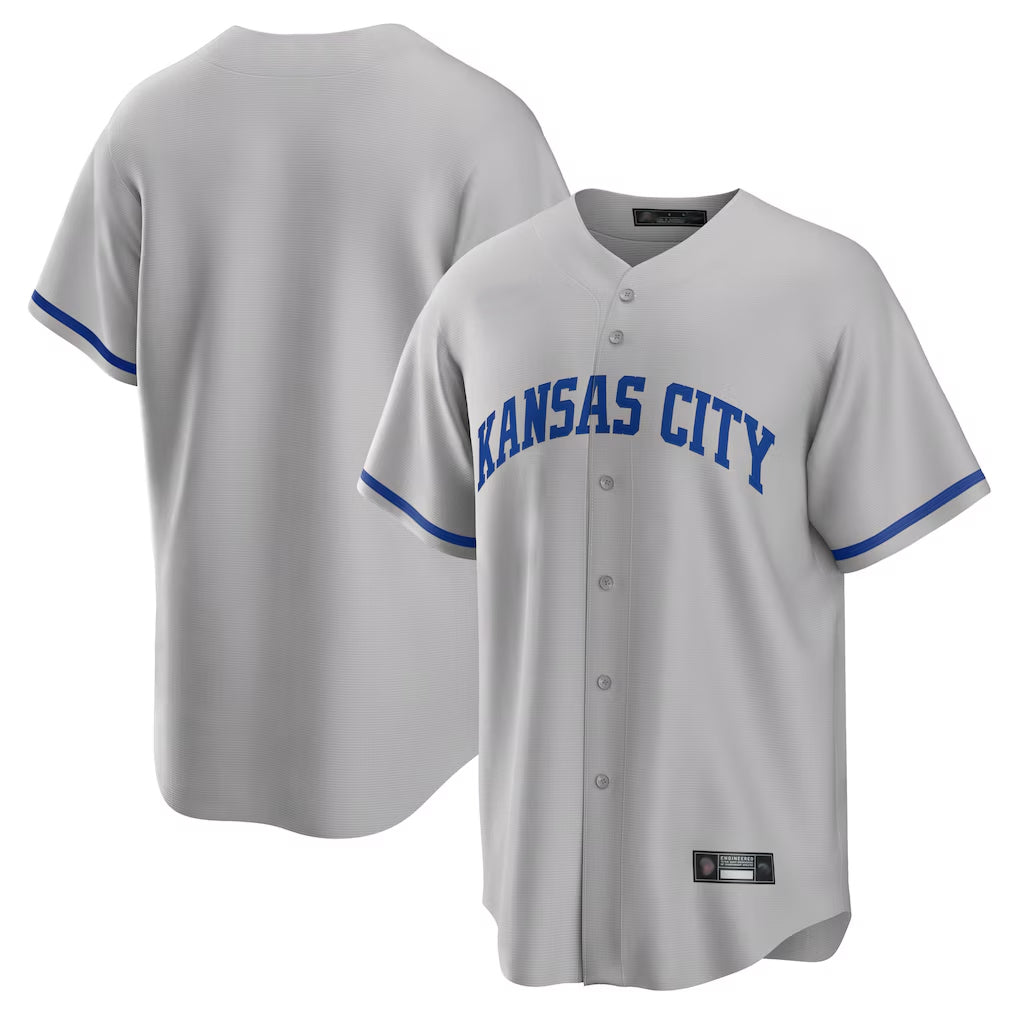 Ndoa KC.Royals Gray Game Home Blank Player Stitched Jerseys