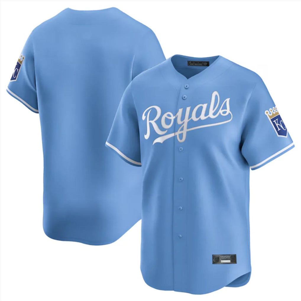 Ndoa KC.Royals Light Blue Alt Limited Home Blank Player Stitched Jerseys