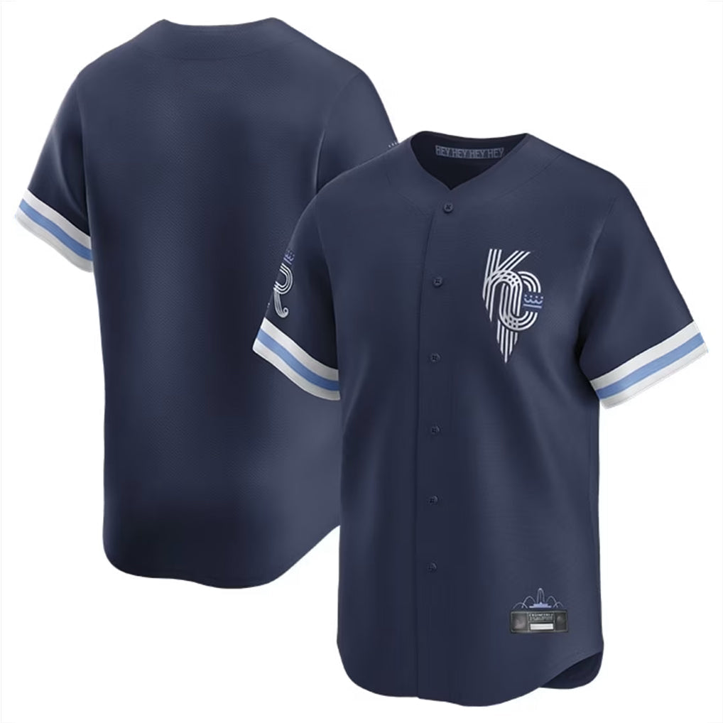 Ndoa KC.Royals Navy City Connect Limited Home Blank Player Stitched Jerseys